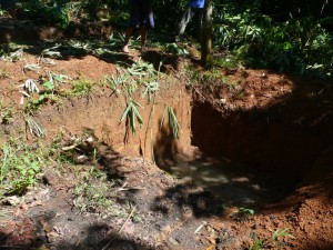 整地された豚舎建設地。バイスと違ってここは岩や石がないので、セメントの豚舎になるとのこと。